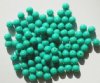 100 6mm Round Opaque Turquoise Glass Beads